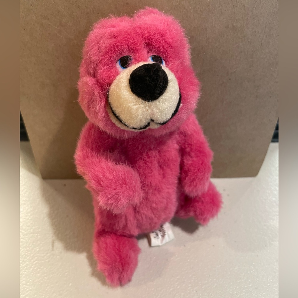 Vintage RARE Liberty Toy 1993 Pink Bear Stuffed Animal 6" w/ Original Tag